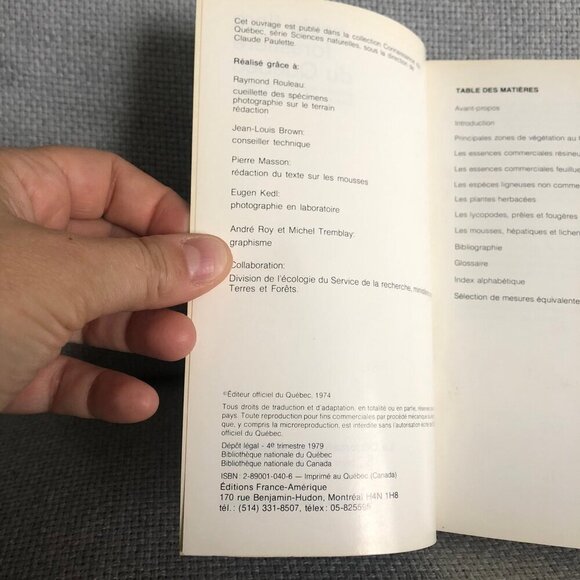 VINTAGE 1974 Petite Flore Forestière du Québec Flora Identification Pocket Book - Picture 6 of 12